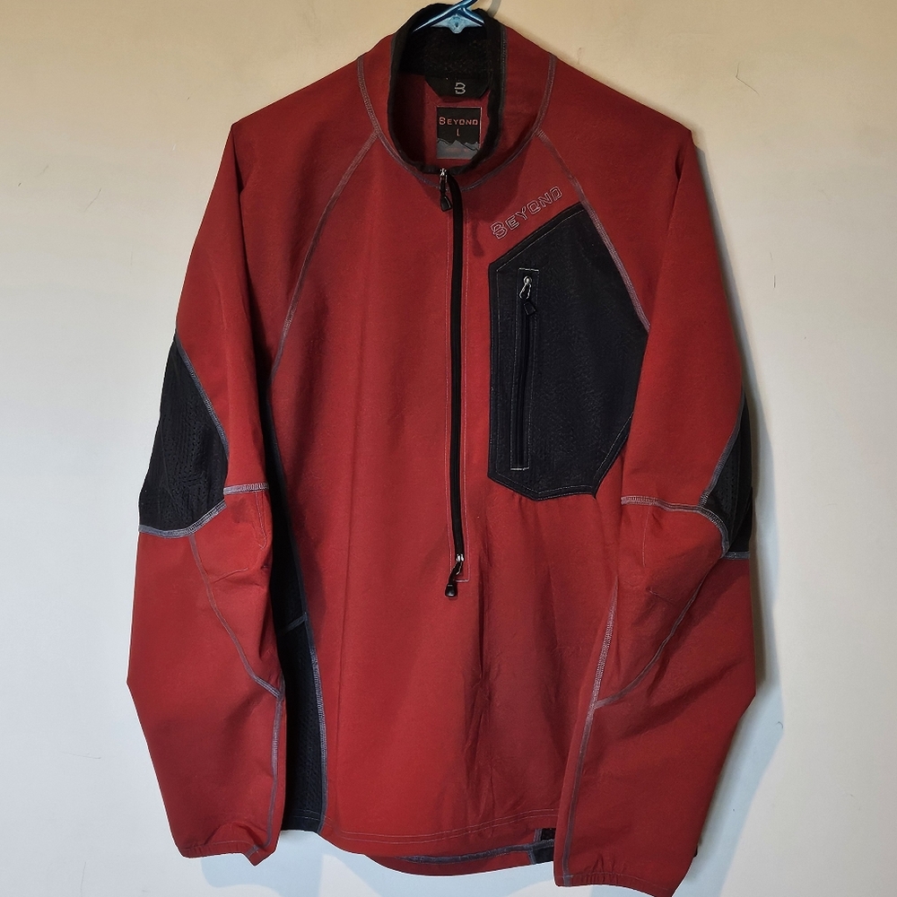 Beyond Clothing 1/2 Zip Performance Vented Pullover Nylon Jacket - Size Large